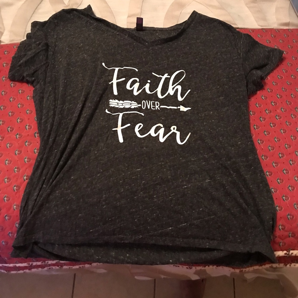 Women’s faith over fear XXL shirt